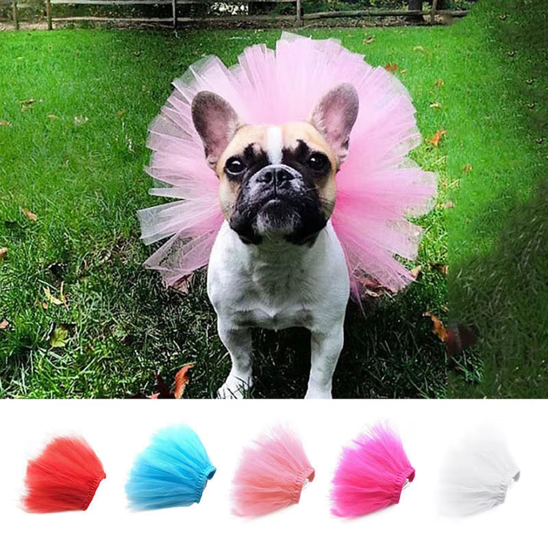 5 Color New Dog Tutu Skirt Princess Cat'S Pet Dress Soft Tulle Cosplay Bulldog Dress Summer Puppy Dress for Small Pet