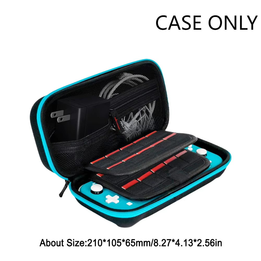 Travel Handbag Nylon EVA Hard Carrying Storage Case Thickened Scratch-Resistant Double Compartment Dustproof for Switch Lite
