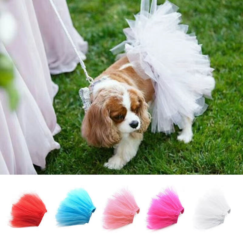 5 Color New Dog Tutu Skirt Princess Cat'S Pet Dress Soft Tulle Cosplay Bulldog Dress Summer Puppy Dress for Small Pet