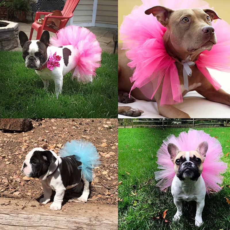 5 Color New Dog Tutu Skirt Princess Cat'S Pet Dress Soft Tulle Cosplay Bulldog Dress Summer Puppy Dress for Small Pet